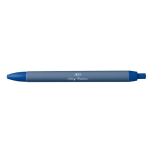 Navy Blue Personalised Name Pen Elegant Style