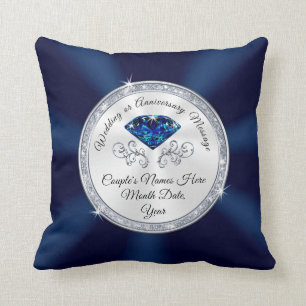Navy Blue Personalised Pillow Wedding Gift