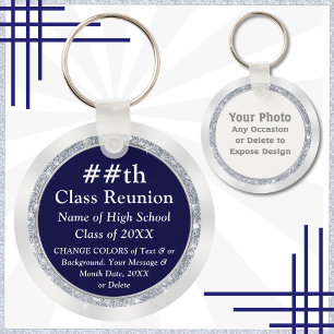 Navy Blue, Personalized Gifts for Class Reunion,  Key Ring
