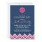 Navy Blue Pink Chevron Engagement Party Invitation