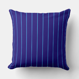 Navy Blue Pinstripe Throw Pillow   Modern Coastal 