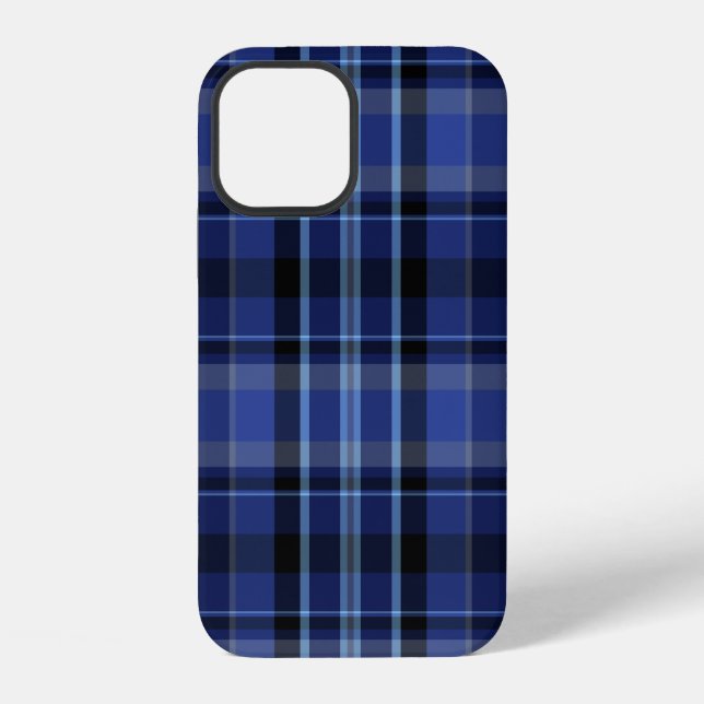 Navy Blue Plaid iPhone Case (Back)