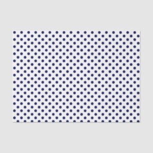 Navy Blue Polka Dot on White Tissue Paper