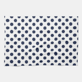 Navy Blue Polka Dot Tea Towel