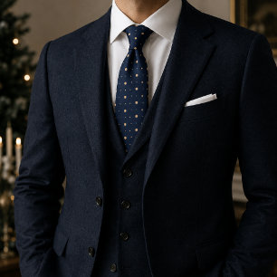 Navy Blue Polka Dot Tie