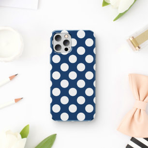 Navy Blue Polka Dots, Polka Dot Pattern, Dots