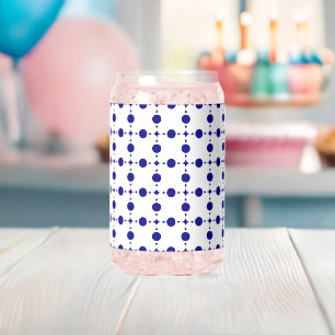 Navy Blue Polka Dots, Polka Dot Pattern, Dots Can Glass