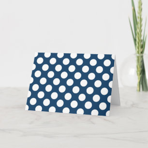 Navy Blue Polka Dots, Polka Dot Pattern, Dots Card