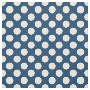 Navy Blue Polka Dots, Polka Dot Pattern, Dots Fabric