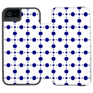 Navy Blue Polka Dots, Polka Dot Pattern, Dots Incipio Watson™ iPhone 5 Wallet Case
