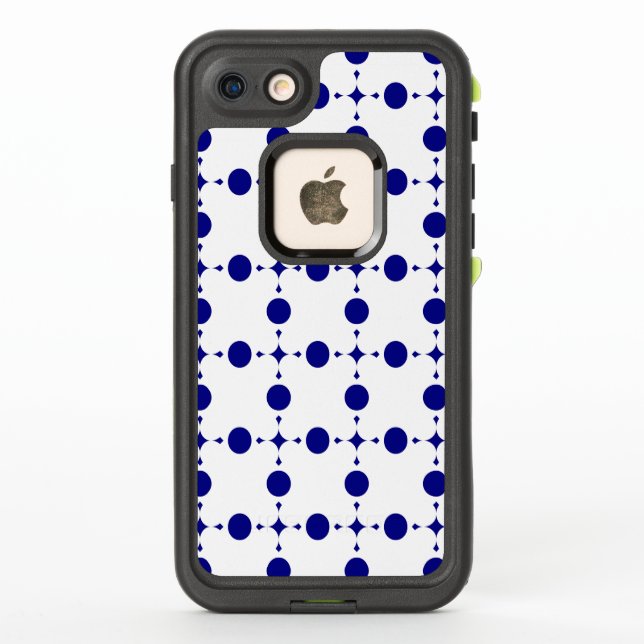 Navy Blue Polka Dots, Polka Dot Pattern, Dots LifeProof iPhone Case (Back)