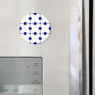 Navy Blue Polka Dots, Polka Dot Pattern, Dots Magnet