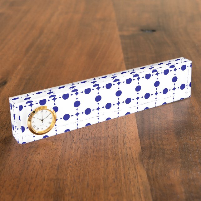 Navy Blue Polka Dots, Polka Dot Pattern, Dots Nameplate (Side)