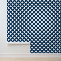 Navy Blue Polka Dots, Polka Dot Pattern, Dots