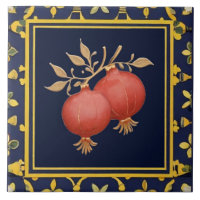 Navy Blue Pomegranates Mediterranean Pomegranate