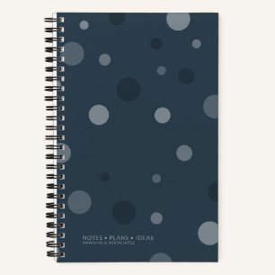 Navy Blue Pop Dots Spiral Bound Notebook
