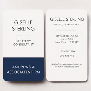 Navy Blue Professional Business Card