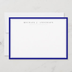 Navy Blue Professional Correspondence Card