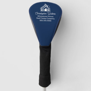 Navy Blue Real Estate Company Customized Realtor Golf Head Cover
