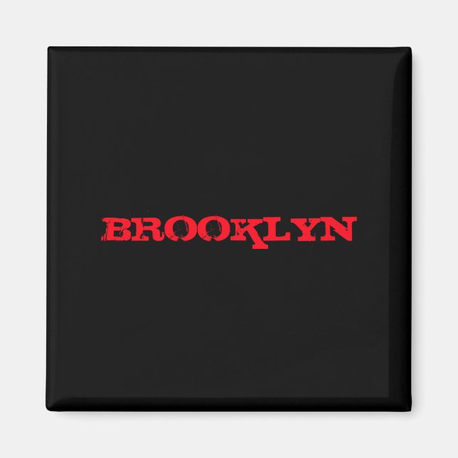 Navy Blue Red Brooklyn New York City Nyc Mens _1  Magnet (Front)