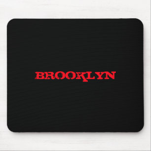 Navy Blue Red Brooklyn New York City Nyc Mens _1  Mouse Pad