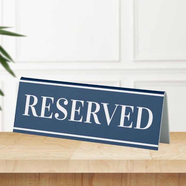 Navy Blue Reserved Table Sign (Creator Uploaded)