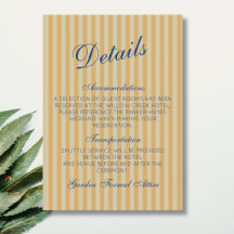 Navy Blue Retro Honey Vintage Stripe Details