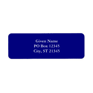 Navy Blue Return Address Label