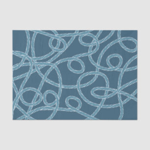 Navy Blue Rope Pattern Nautical Tissue Paper