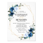 Navy Blue Rose Boho Geometric Wedding