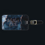 Navy Blue & Rose Gold Agate Mother of the Bride Luggage Tag<br><div class="desc">Navy Blue & Rose Gold Foil Watercolor Marble Agate Gilded Geode Design,  with Modern and Script fonts. Trendy and Chic Wedding Mother of the Bride luggage tag! ~ Check my shop to see the entire wedding suite for this design!</div>