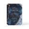Navy Blue & Rose Gold Agate Wedding Invitations
