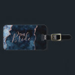 Navy Blue & Rose Gold Foil Agate Marble the Bride Luggage Tag<br><div class="desc">Navy Blue & Rose Gold Foil Watercolor Marble Agate Gilded Geode Design,  with Modern and Script fonts. Trendy and Chic Wedding the Bride luggage tag! ~ Check my shop to see the entire wedding suite for this design!</div>