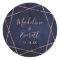 Navy Blue & Rose Gold Geometric Monogram Wedding