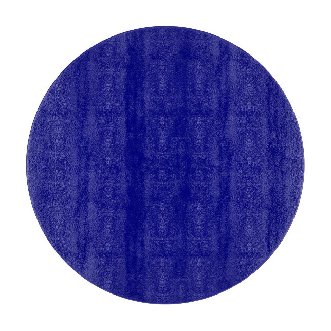 Navy Blue Round Glass Cutting Board (Front)