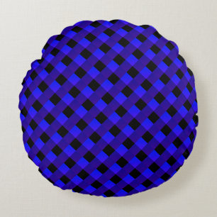 Navy Blue Round Pillow