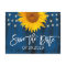 Navy Blue Rustic Sunflower Wedding Save the Date