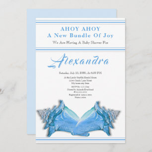 Navy Blue Seahorse Ahoy it's a Boy Baby Shower