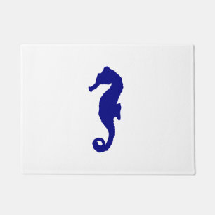 Navy Blue Seahorse Doormat