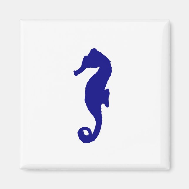 Navy Blue Seahorse Magnet (Front)