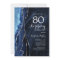 Navy Blue Silver Agate 80th Birthday