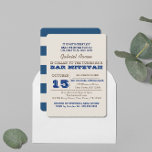 Navy Blue & Silver Bar Mitzvah Invitation<br><div class="desc">These Bar Mitzvah invitations are perfect for any celebration. Each field of text is fully customisable to say exactly what you want (add names for twins,  etc).</div>