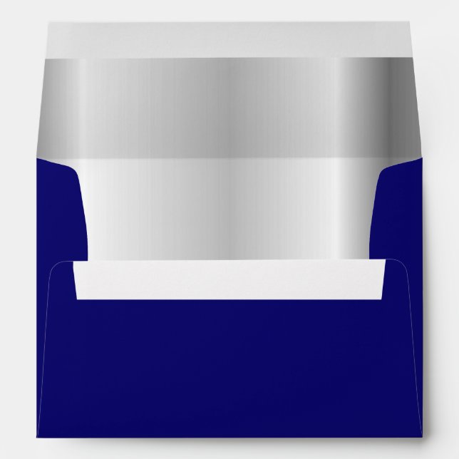Navy Blue Silver Inner Envelope (Back (Bottom))