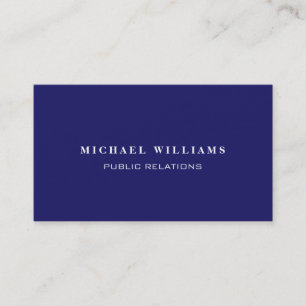 Navy blue Simple Elegant Professional Business Card