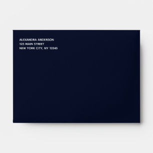 Navy Blue Simple Minimalist Coloured Envelope