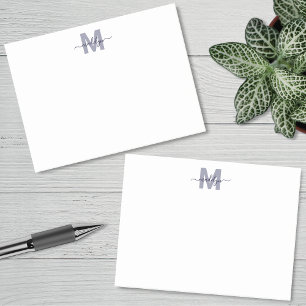 Navy Blue Simple Minimalist Name Monogram Post-it Notes