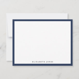 Navy Blue Simple Modern Chic Classic Minimalist Card