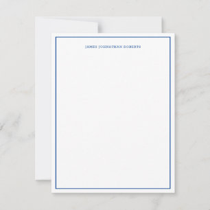 Navy Blue Simple Professional Modern Border Card