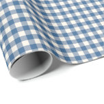 Navy Blue | Simple Vintage Gingham Plaid Pattern  Wrapping Paper<br><div class="desc">Cute Retro Navy Blue Gingham Plaid Pattern Wrapping Paper</div>