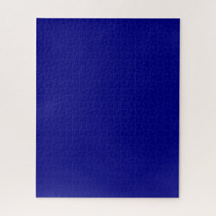 Navy Blue Solid Color Classic Elegant Jigsaw Puzzle